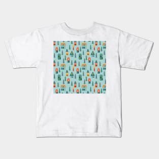 Christmas Pattern Seamless Retro Design Kids T-Shirt